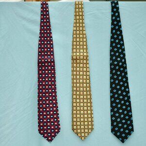 Collectors Item! Lot of 3 Pfizer 100% Silk Neck Ties - New in Packaging